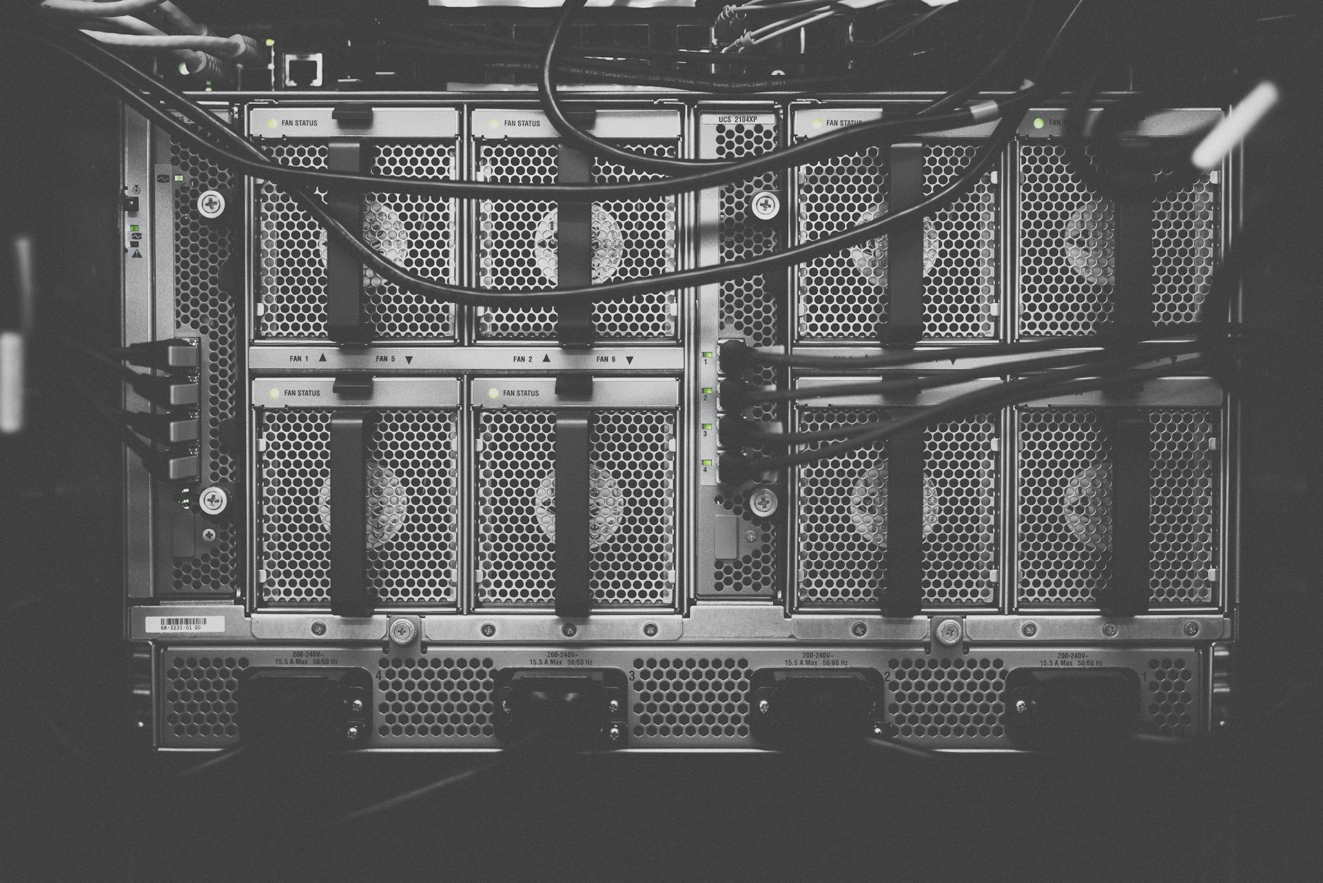 photo of computer cables